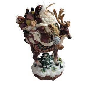 Fitz and Floyd Jolly Old Saint Nicholas Musical Christmas Figurine Centerpiece